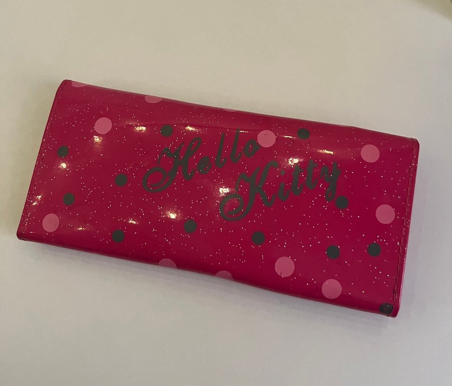 Pembe Parlak Hello Kitty Fiyonklu cüzdan - Görsel 2
