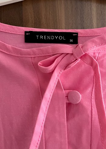 Pembe Uzun Kollu  Kadın Gömlek - Görsel 3