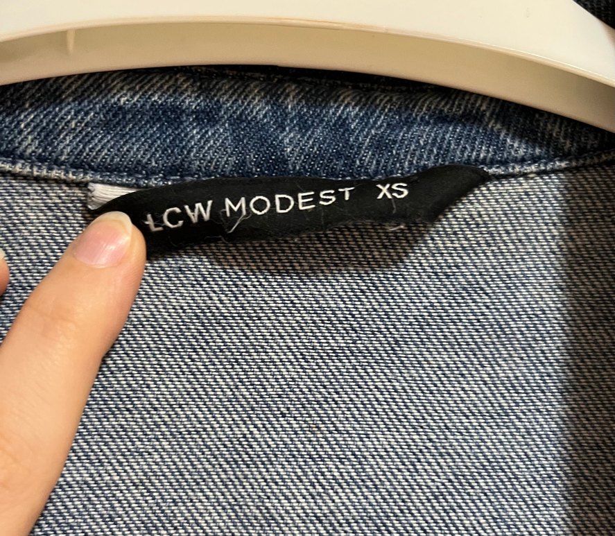 Düğmeli Mavi Kadın Denim Ceket - Görsel 3