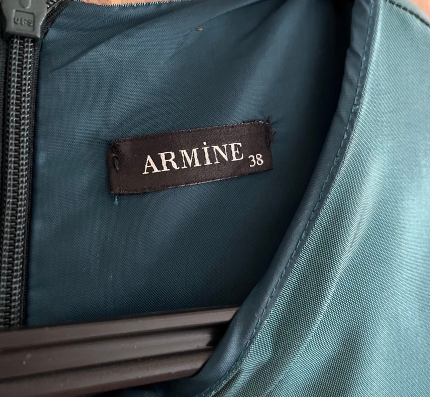 Uzun Kol Drapeli  Kadın Abiye Elbise - Görsel 4