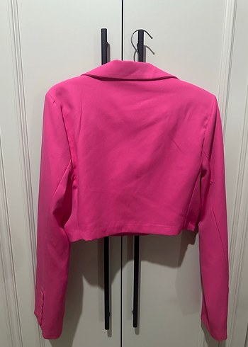 Holly Lolly Pembe Düğmeli Kadın crop Ceket - Görsel 3