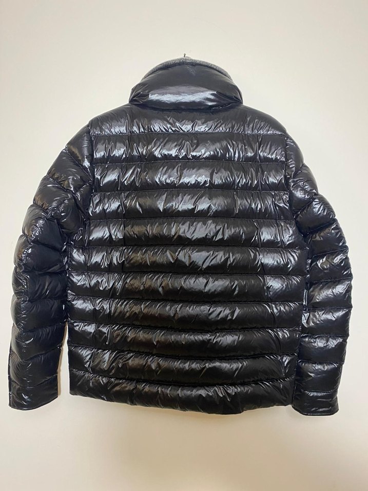 Lufian gri kürk detaylı parlak mont - Görsel 2