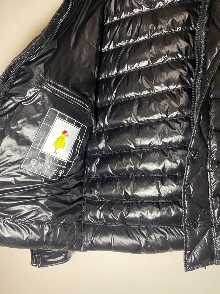 Lufian gri kürk detaylı parlak mont - Görsel 5