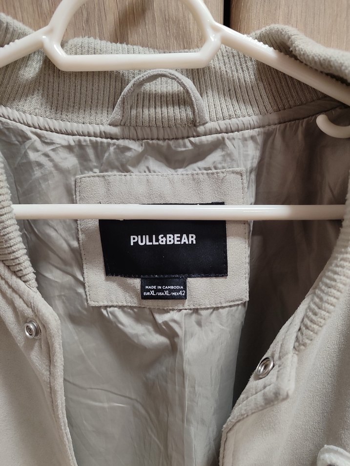 Bej Süet Baskılı PULL&BEAR Erkek Ceket - Görsel 3