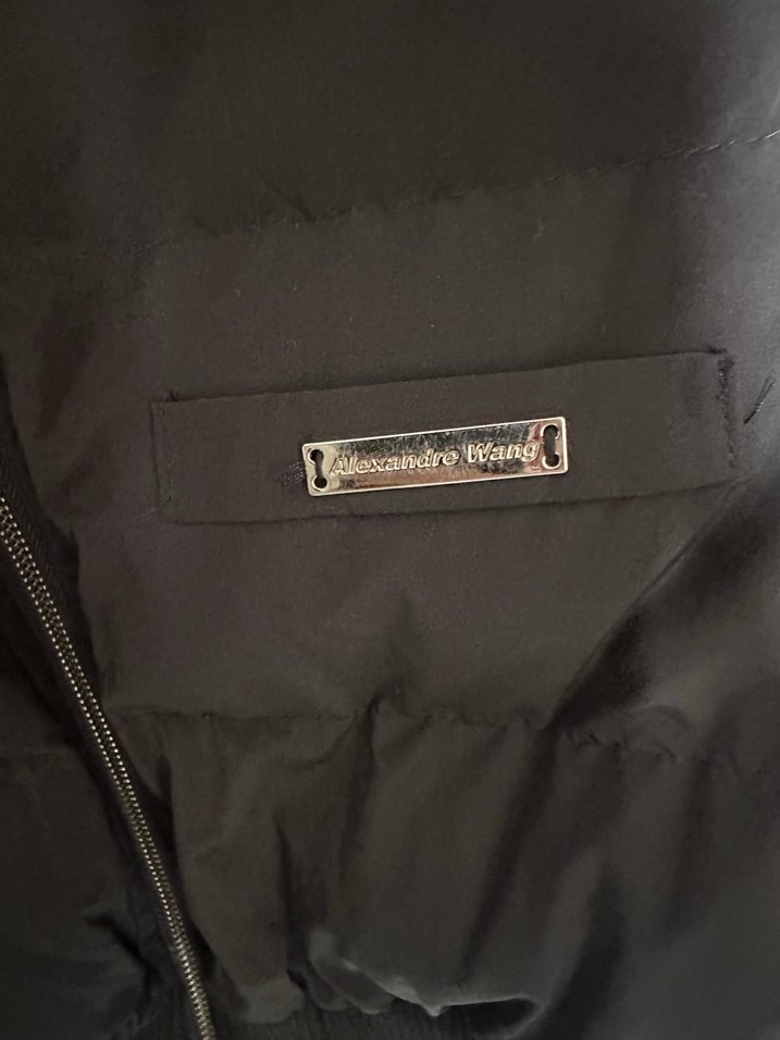 Kadın Siyah Midi Kısa Fermuarlı Kışlık Mont - Görsel 4