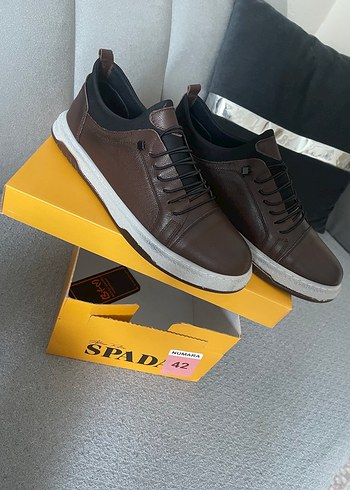 SPAD Erkek Kahverengi Deri Günlük Ayakkabı - Görsel 3