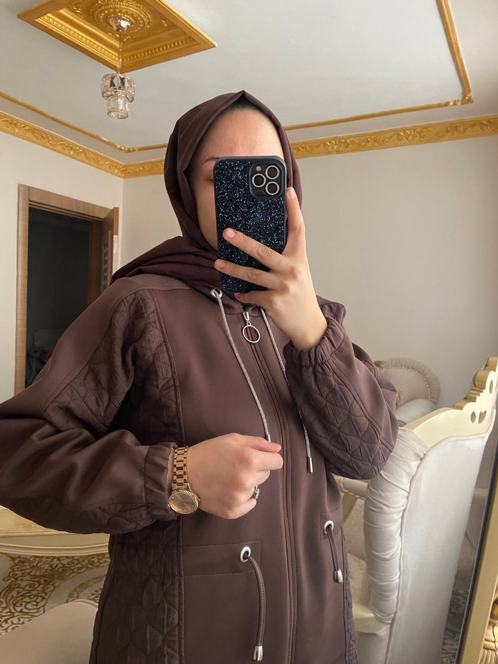 Kahverengi Fermuarlı Kadın Eşofman Takımı - Görsel 4