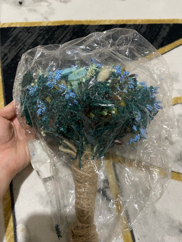 Bohem Renkli Mavi Düğün Aksesuarı - Görsel 3