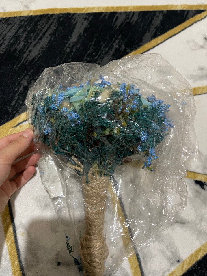 Bohem Renkli Mavi Düğün Aksesuarı - Görsel 2