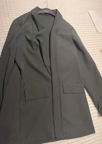 Siyah Kadın Midi Blazer Ceket - Görsel 3