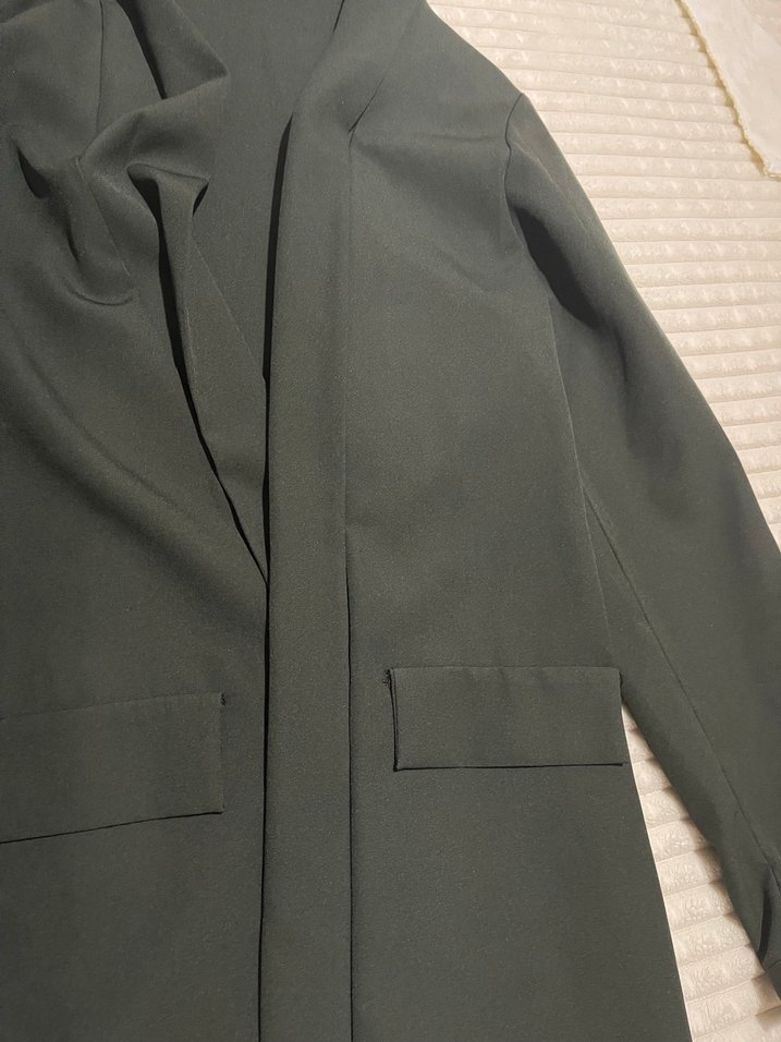 Siyah Kadın Midi Blazer Ceket - Görsel 2