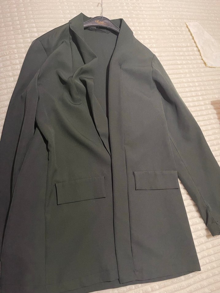 Siyah Kadın Midi Blazer Ceket - Görsel 3