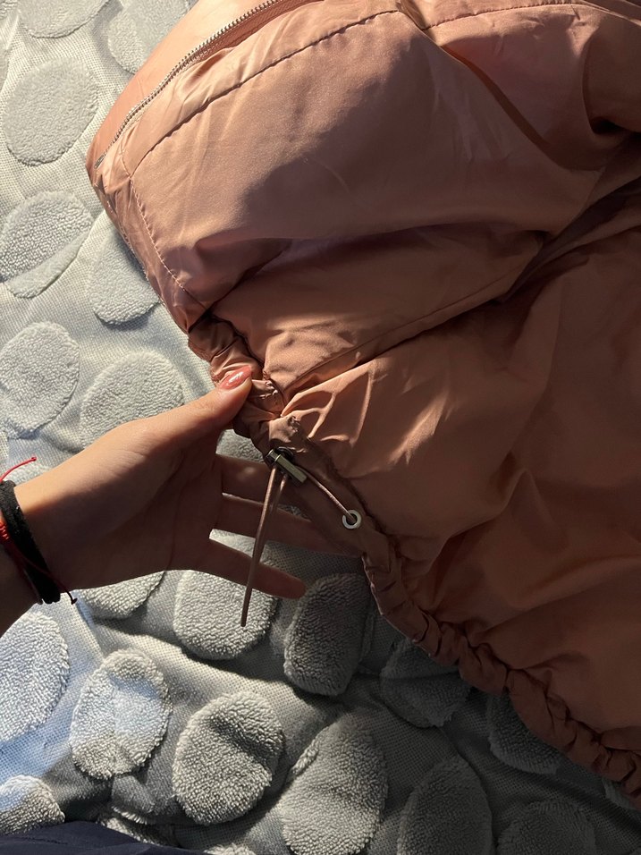 BERSHKA Pembe Fermuarlı Kadın Kışlık Mont - Görsel 3