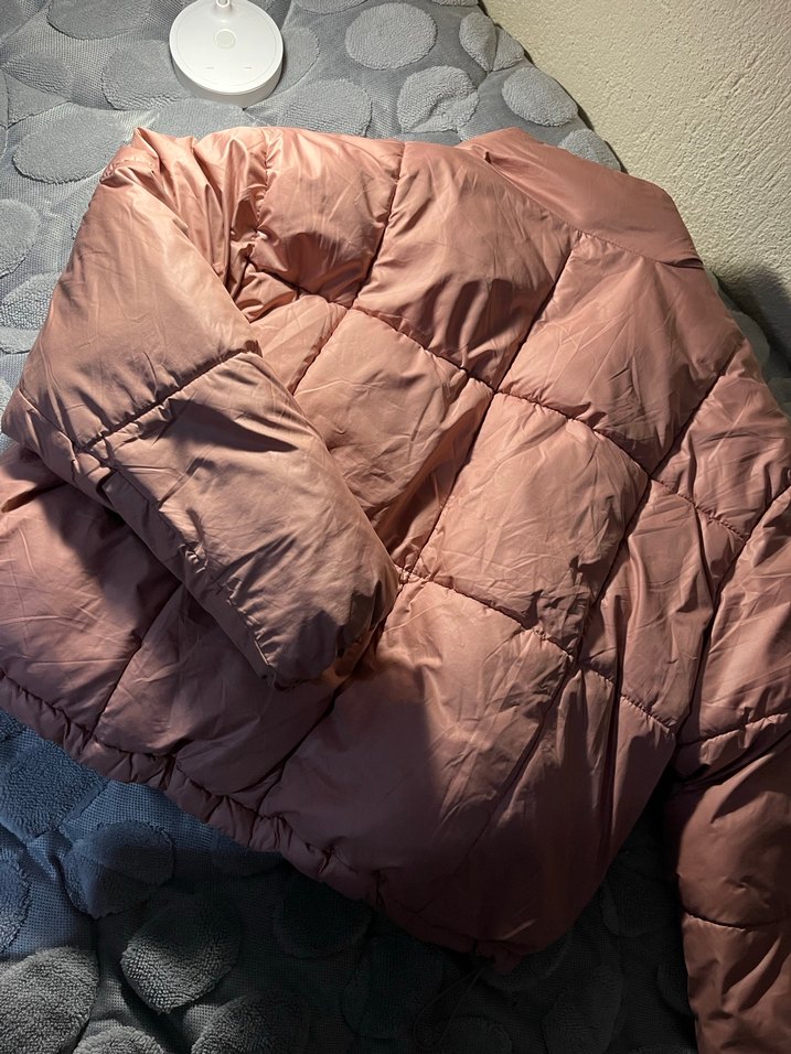 BERSHKA Pembe Fermuarlı Kadın Kışlık Mont - Görsel 2