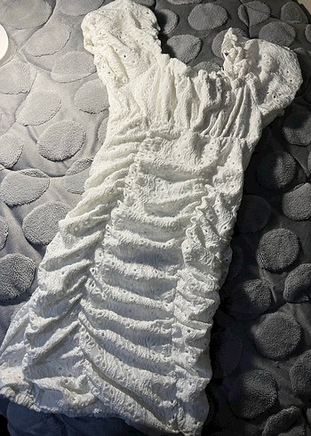 KOTON Dantel Detaylı Beyaz Elbise - Görsel 2