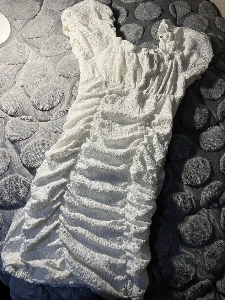 KOTON Dantel Detaylı Beyaz Elbise - Görsel 2