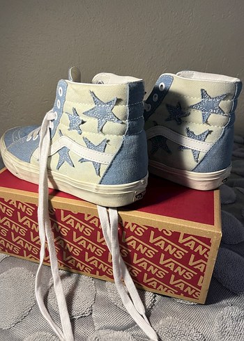 VANS Mavi Nakışlı Denim Kadın Spor Ayakkabı - Görsel 3