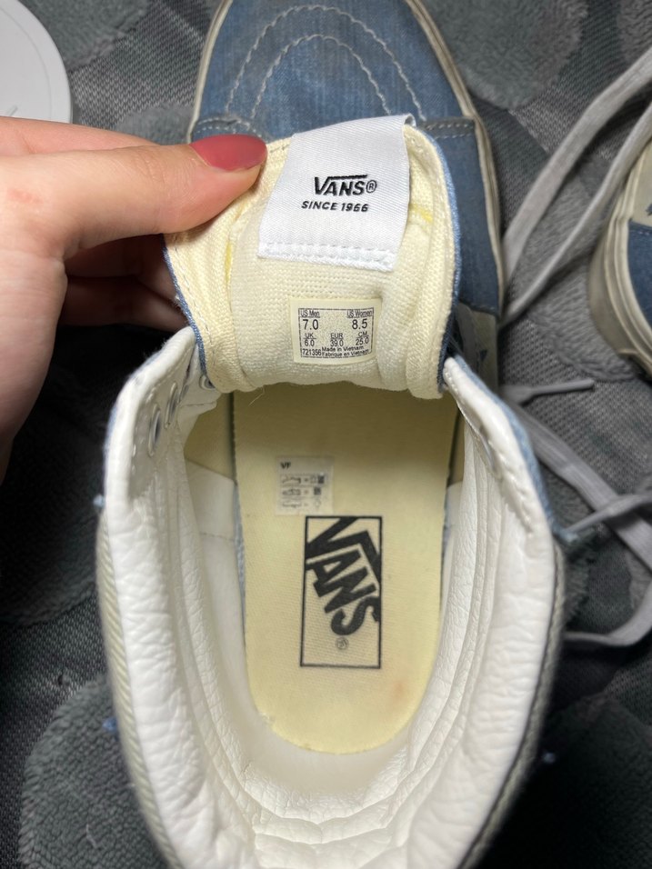 VANS Mavi Nakışlı Denim Kadın Spor Ayakkabı - Görsel 2