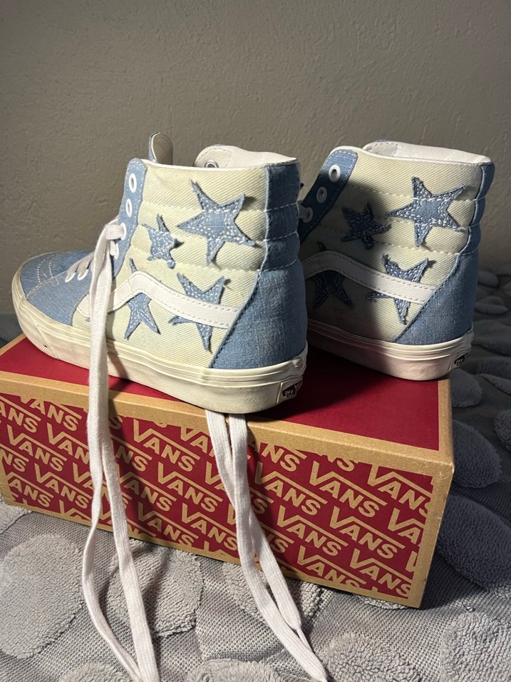 VANS Mavi Nakışlı Denim Kadın Spor Ayakkabı - Görsel 3