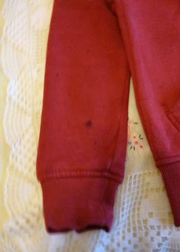 Kırmızı Fermuarlı Erkek Sweatshirt - Görsel 3