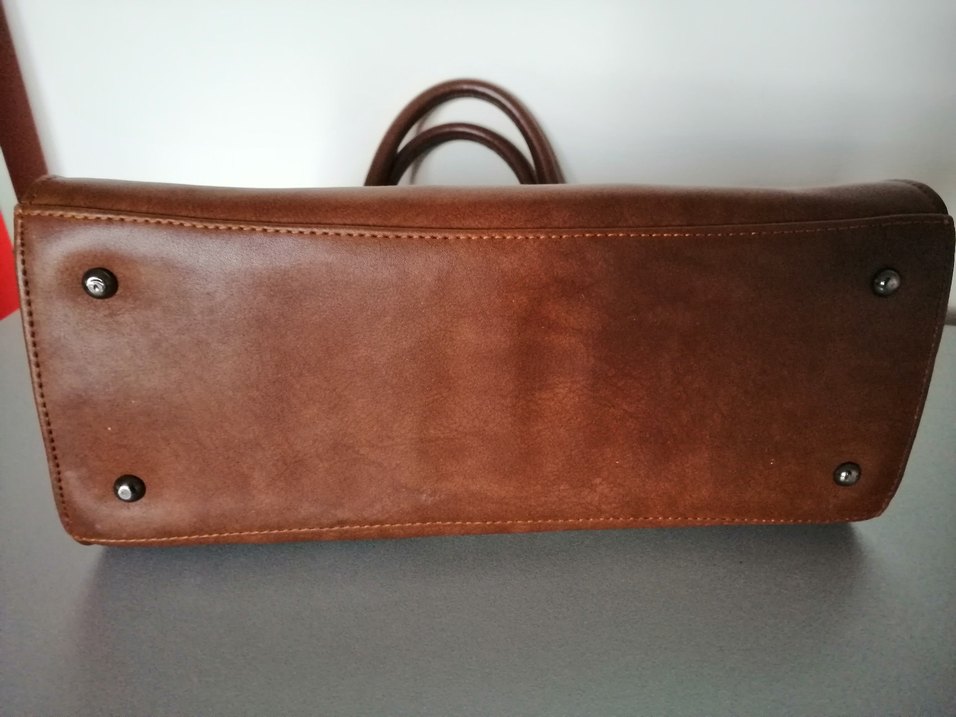 Kahverengi Deri Kadın Çanta - Görsel 5