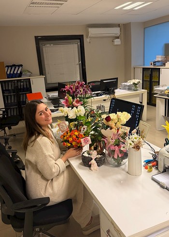 Bej triko uzun elbise elbise - Görsel 3