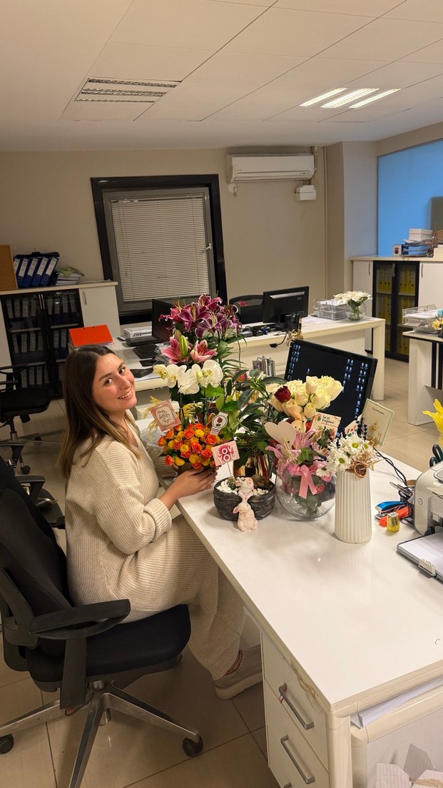 Bej triko uzun elbise elbise - Görsel 3