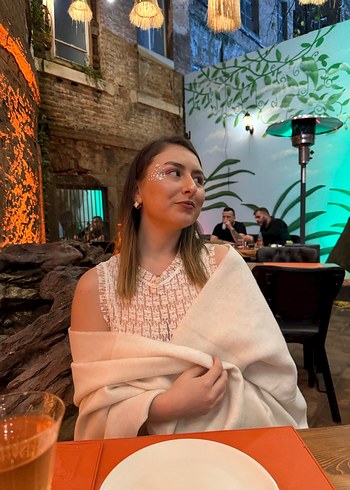 Beyaz Etnik Desenli Sıfır Kollu Uzun Elbise - Görsel 4