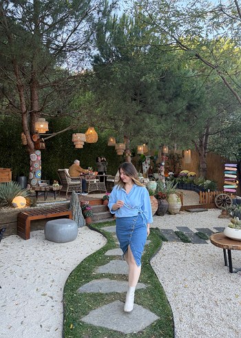 Mavi Midi Kadın Gömlek - Görsel 3