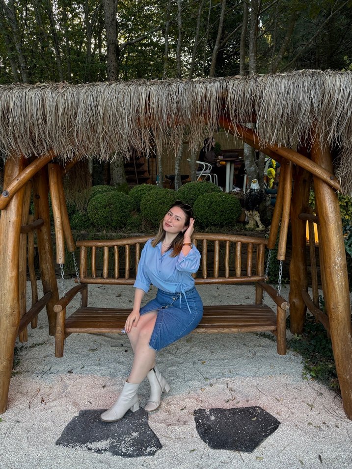 Mavi Midi Kadın Gömlek - Görsel 2