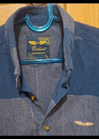 Erkek Lacivert Denim Gömlek - Görsel 3