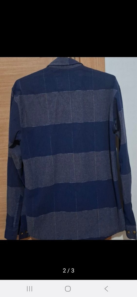 Erkek Lacivert Denim Gömlek - Görsel 2