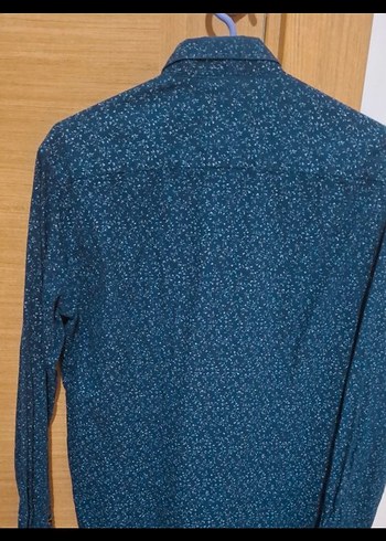 Erkek Mavi Denim Uzun Kollu Gömlek - Görsel 3