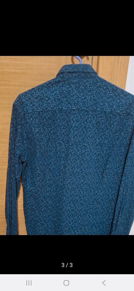 Erkek Mavi Denim Uzun Kollu Gömlek - Görsel 3