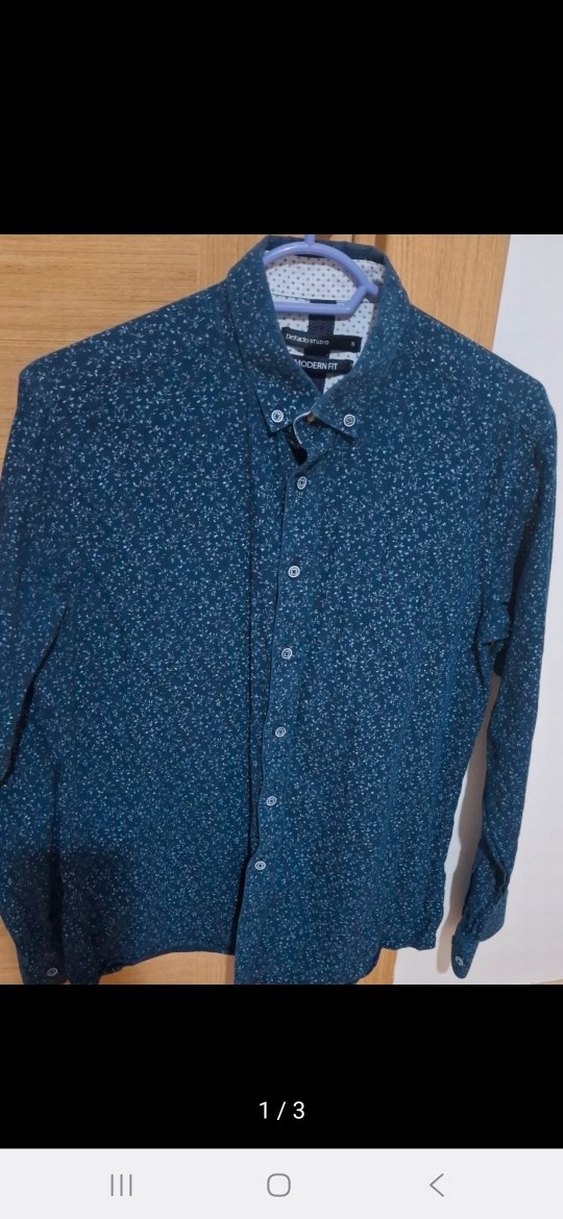 Erkek Mavi Denim Uzun Kollu Gömlek - Görsel 2