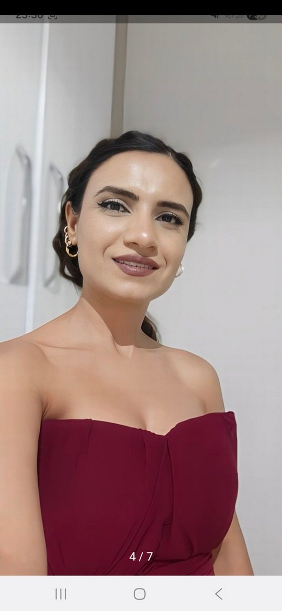 Bordo Drapeli Uzun Straplez Abiye Elbise - Görsel 3