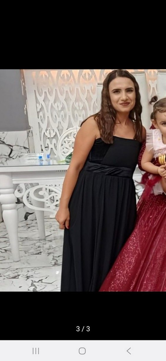 Siyah Straplez Uzun Gotik Abiye Elbise - Görsel 3