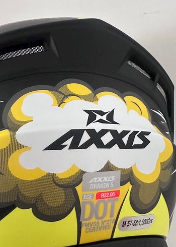 Axxis Draken S Bomb Grey Kapalı Kask - M - Görsel 5