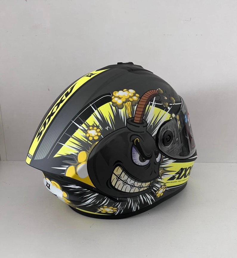Axxis Draken S Bomb Grey Kapalı Kask - M - Görsel 3