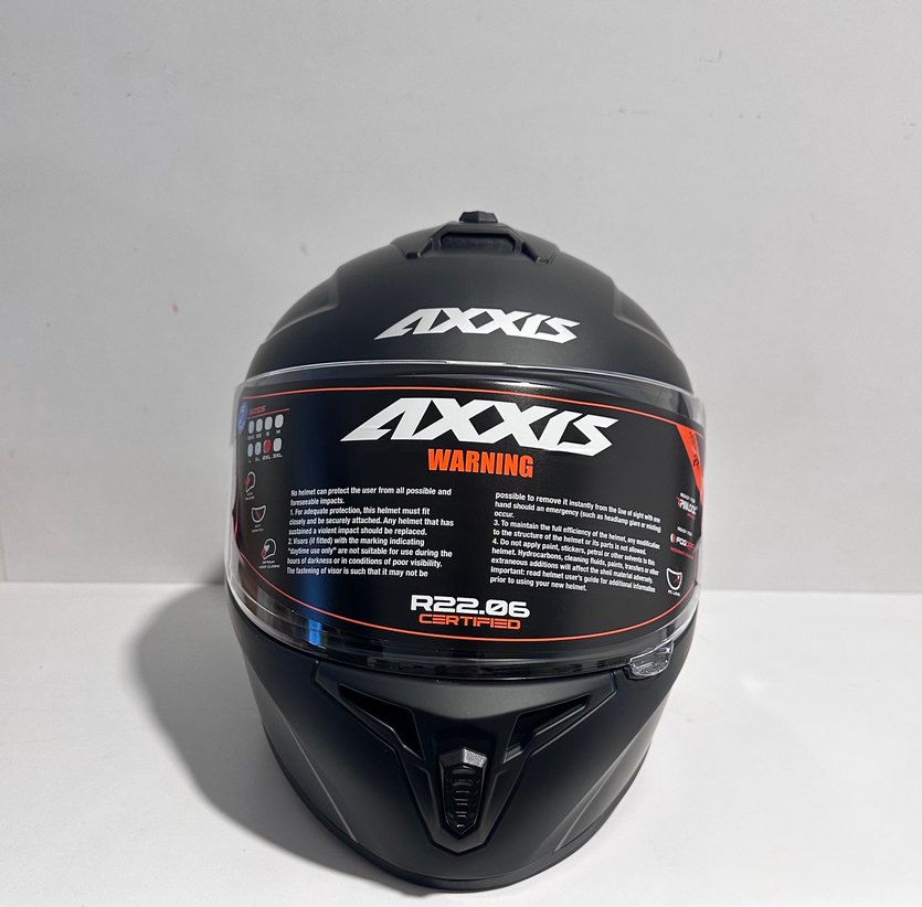 Axxis Draken S Mat Siyah Kapalı Kask - XXL - Görsel 3