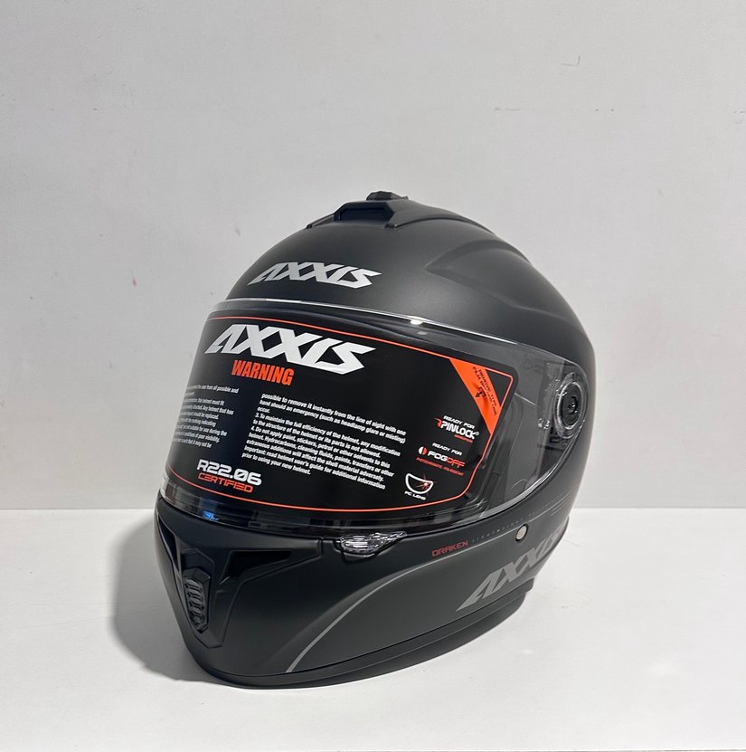 Axxis Draken S Mat Siyah Kapalı Kask - XXL - Görsel 2