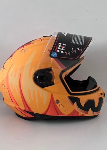 Axxis Draken S Pumpkin Mat Yellow Kapalı Kask - XXL - Görsel 3