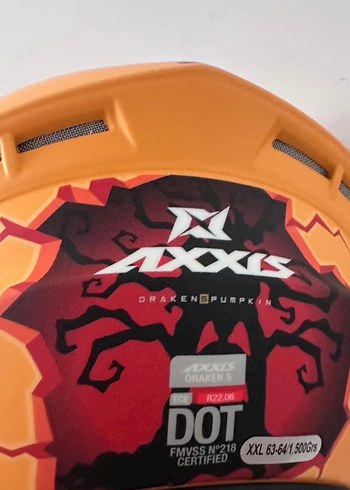 Axxis Draken S Pumpkin Mat Yellow Kapalı Kask - XXL - Görsel 5
