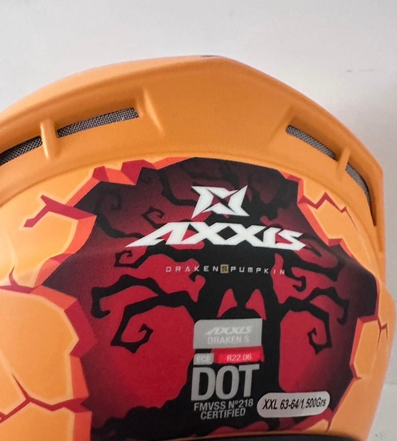 Axxis Draken S Pumpkin Mat Yellow Kapalı Kask - XXL - Görsel 5