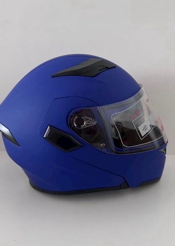 JK-902 Mat Mavi Çene Açılır Kask - L - Görsel 3