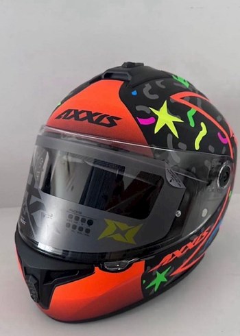 Axxis Crazy Orange Kapalı Kask - M - Görsel 2