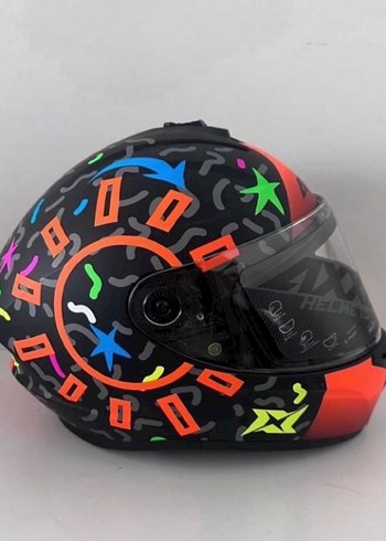 Axxis Crazy Orange Kapalı Kask - M - Görsel 3