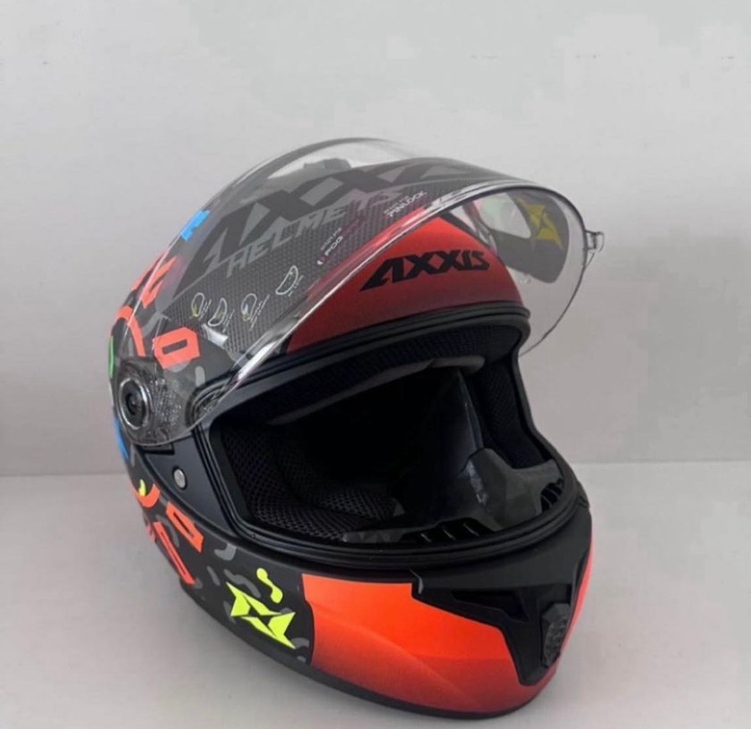 Axxis Crazy Orange Kapalı Kask - M - Görsel 4