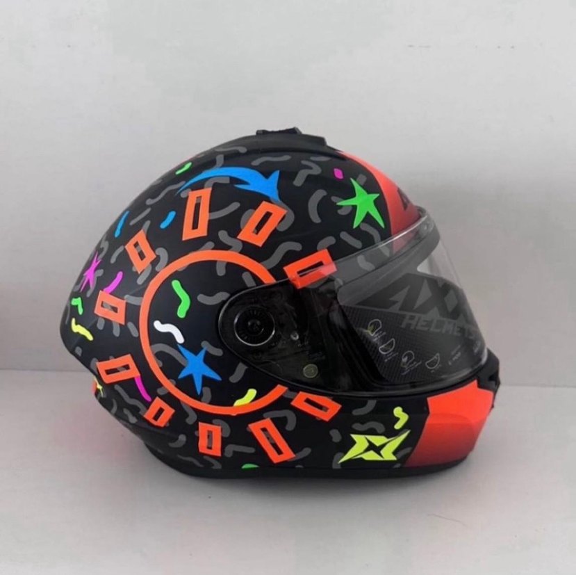 Axxis Crazy Orange Kapalı Kask - M - Görsel 3