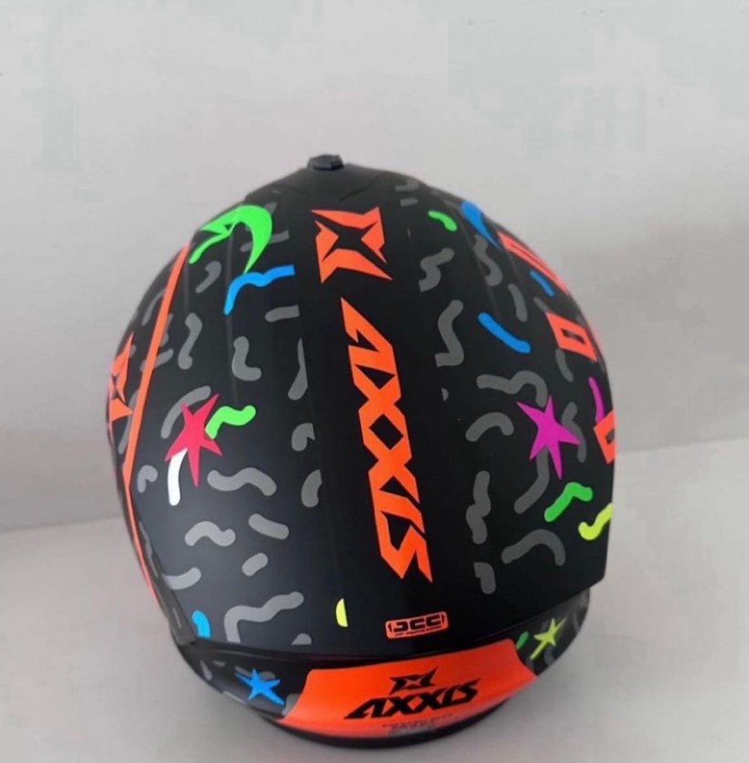 Axxis Crazy Orange Kapalı Kask - M - Görsel 5
